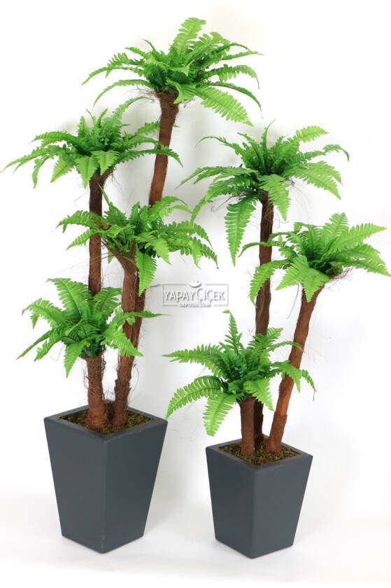 Yapay Eko Fujer Ağacı 2li Set 130 cm ve 155 cm - 1
