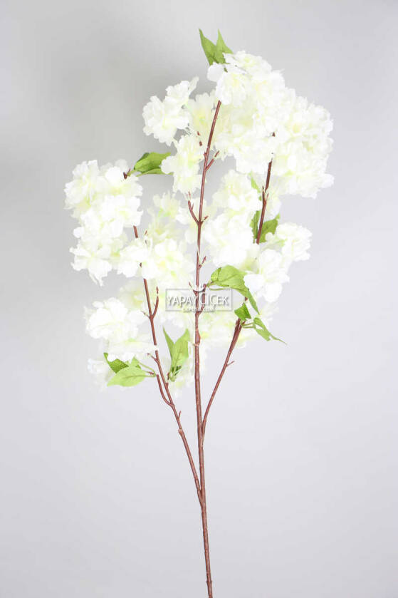 Yapay Lüx Kabarık Bahar Dalı Beyaz - 1