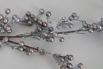 Yapay Lüx Karlı Kokina Dalı 80 cm Antrasit - 3