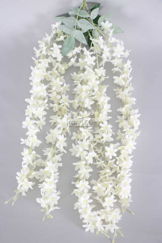 Yapay Lüx Sarkan Mine Çiçeği 85 cm Beyaz - 1