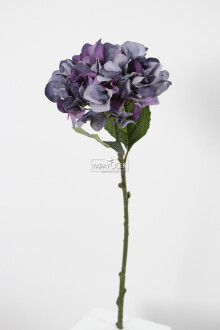 Yapay Tek Dal Pastel Ortanca Dalı 58 cm Gri - 2