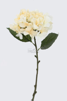 Yapay Tek Dal Pastel Ortanca Dalı 58 cm Krem - 2