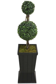 Yapay Top Şimşir Tanzimi 2li Top 120 cm - 3